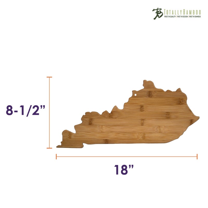 Totally Bamboo Kentucky State Shaped Bamboo Serving and Cutting Board - Image 5